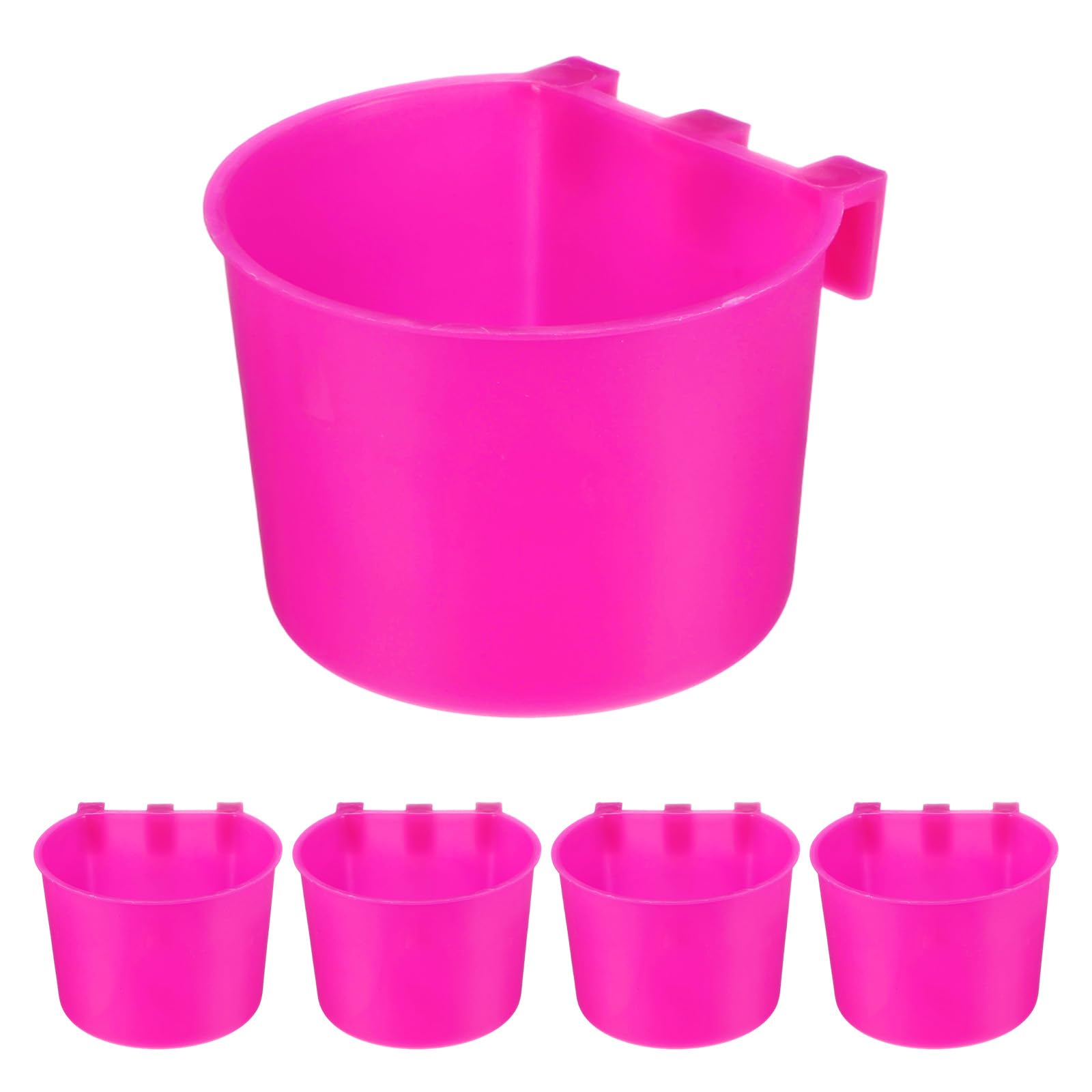 M METERXITY 5-Pack Bird Cage Cups 7 oz Plastic Chicken Feeder Waterer