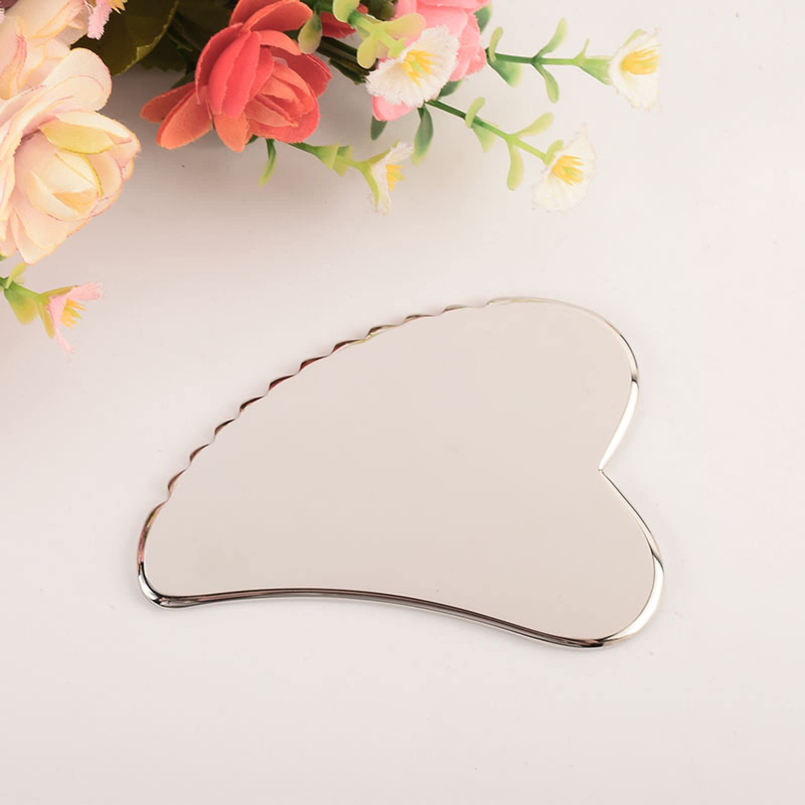 Forma de corazón acero inoxidable Gua Sha herramienta masaje producto masajeador