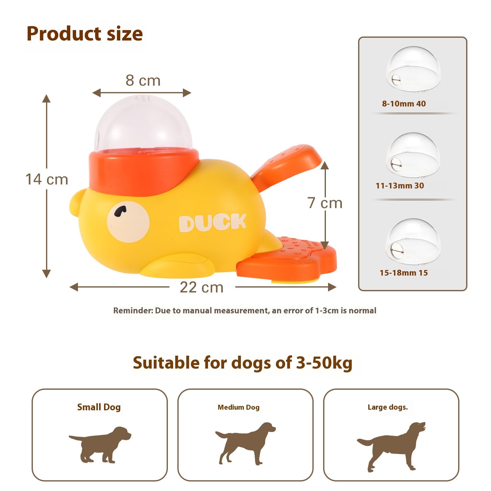 Mangiatoia automatica per cani e gatti, giocattolo interattivo 2 in 1 a forma di anatra, giocattolo di stimolazione intellettuale, alimentatore interattivo creativo, adatto per cani di piccola e media