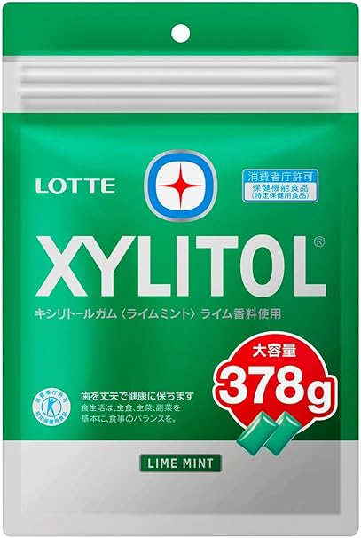 Amazon ロッテ キシリトールガム ライムミント 大容量パウチ 378g ロッテ ガム 通販