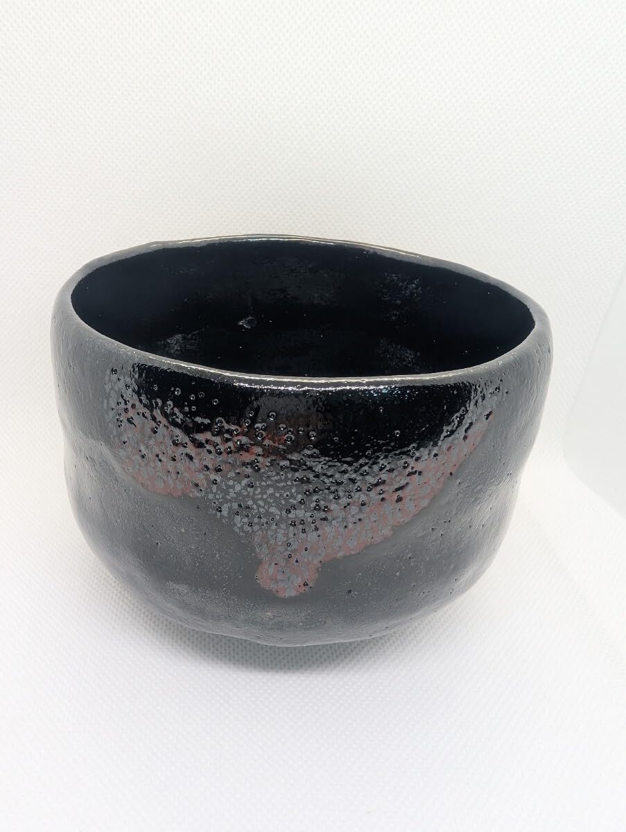 Amazon.co.jp: 京焼 清水焼 黒楽茶碗 佐々木松楽作 楽焼 陶器 工芸品