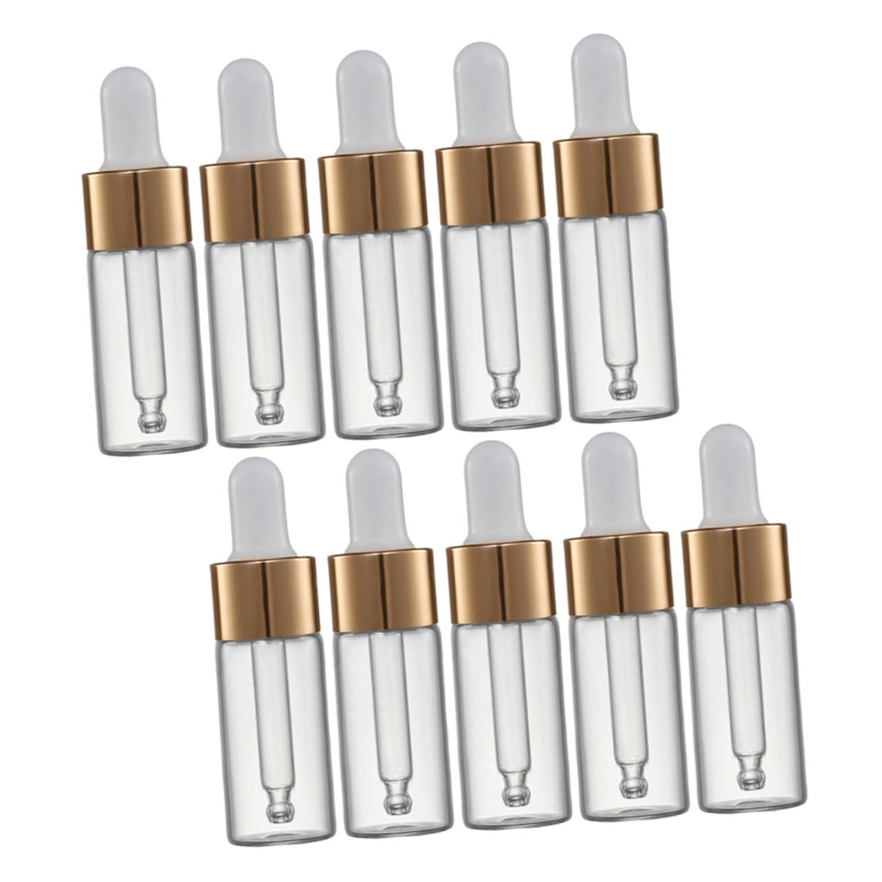 Didiseaon Essential Oil Bottles 10ml Glass Oil Dropper Bottles Droer Sub Bottle for Essential Oil Leakproof and Portable