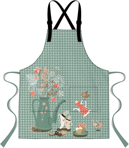 LshyMn Delantal para verduras Frutas Delantal 33.4 x 27.5 Pulgadas Barbacoa Delantal, Multi-6