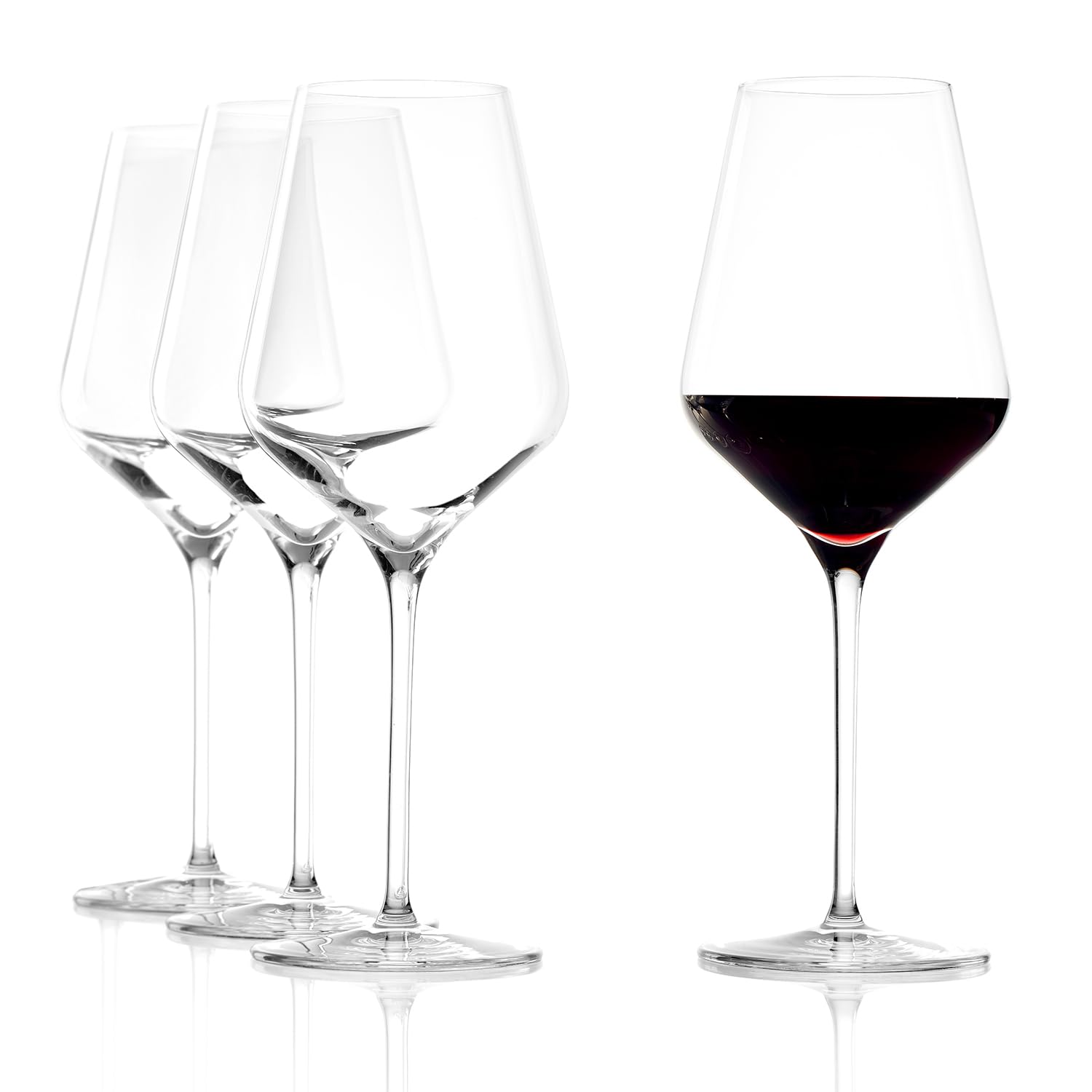 Stölzle Lausitz Rotweingläser 4er Set (QUATROPHIL) Spülmaschinenfeste Rotweingläser (591.5 ml) Langlebige Kristallgläser - Echtes Stölzle Weinglas