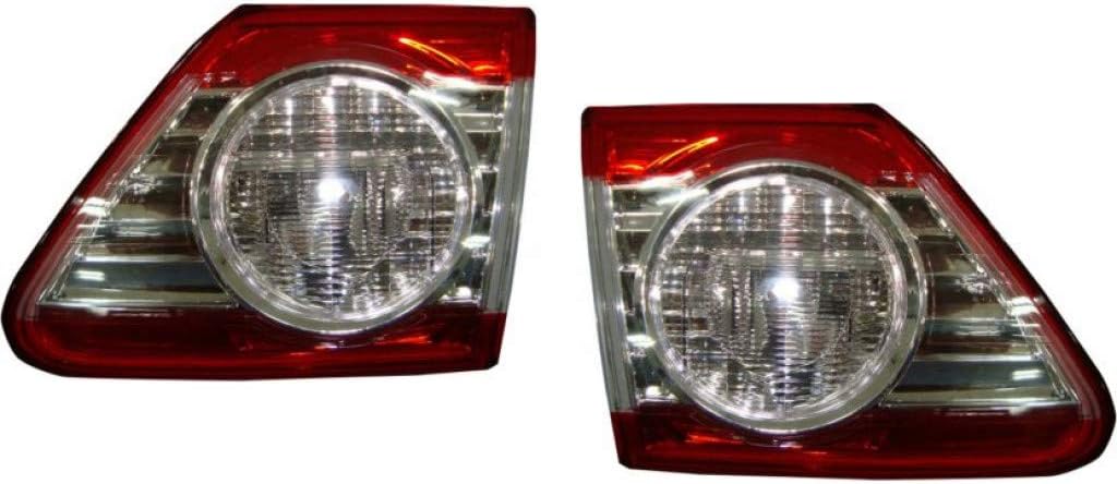 For 2011 2012 2013 Toyota Corolla Driver and Passenger Side | Pair | Rear Inner Tail Light With Bulbs Included TO2802107 TO2803107 | Replaces 81590-02290 81580-02290