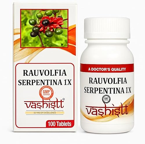 Rauwolfia Serpentina - Tabletas de tintura madre pura para homeopatía, paquete de 3 (300 pestañas)