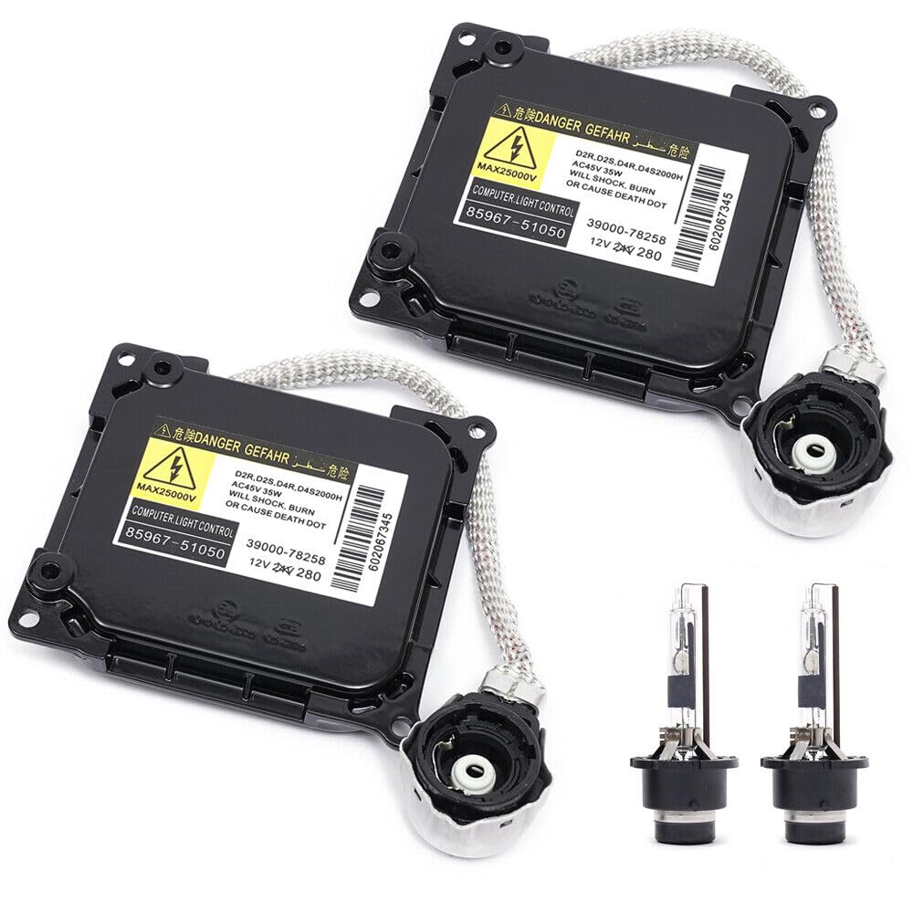 Xenon Ballast & HID D4R Bulb Kit Control Unit Module Fits for 2006-2009 Toyota Prius, OEM # 8110730D31, 8110730D30, Direct Replacement, US Stock