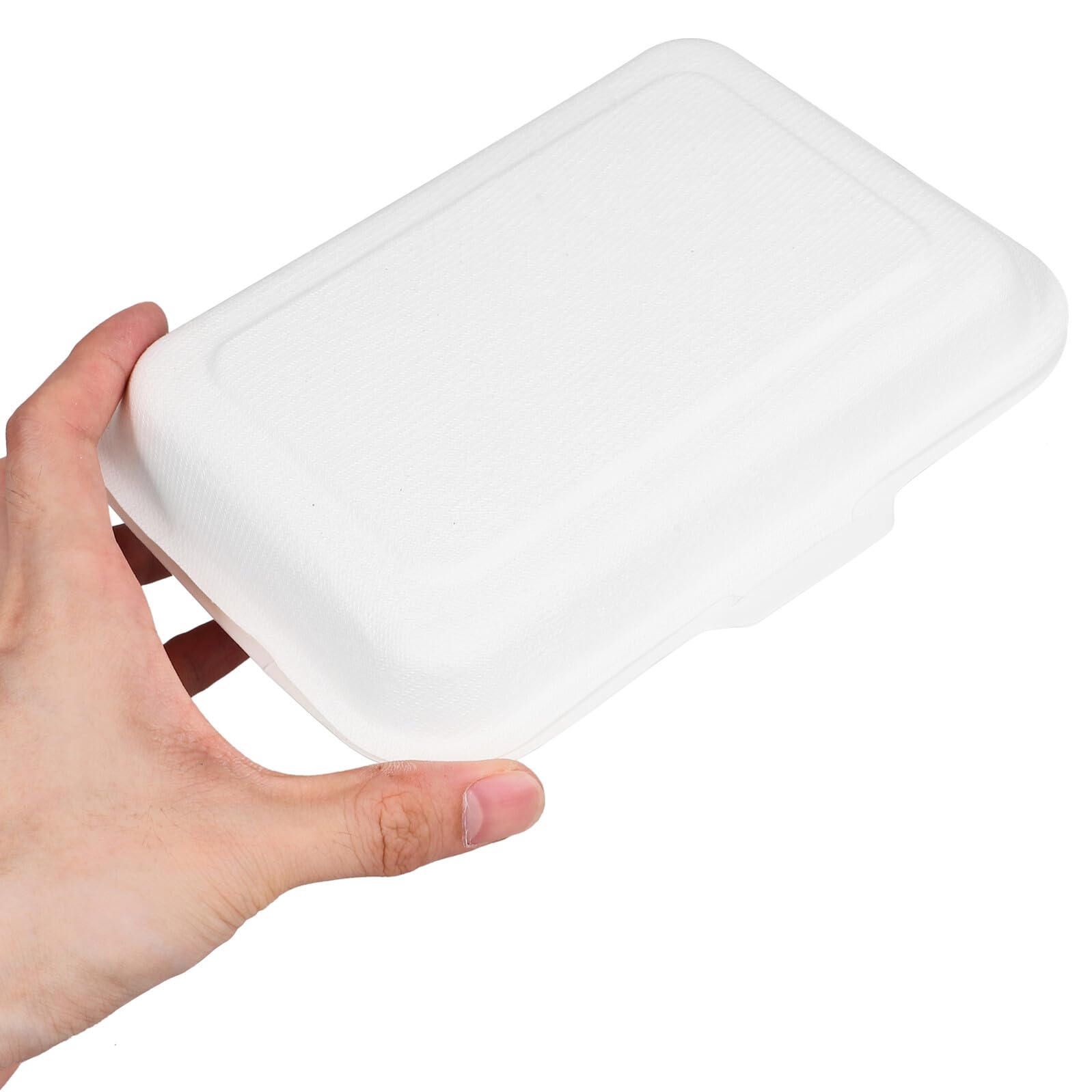 SUPVOX 50 Scatole da Asporto Biodegradabili in Carta da 600ml, Contenitori per Cibo Coperchio per Alimenti Grassi, Snack e Hamburger, per Ristorazione e Pranzo da Portare