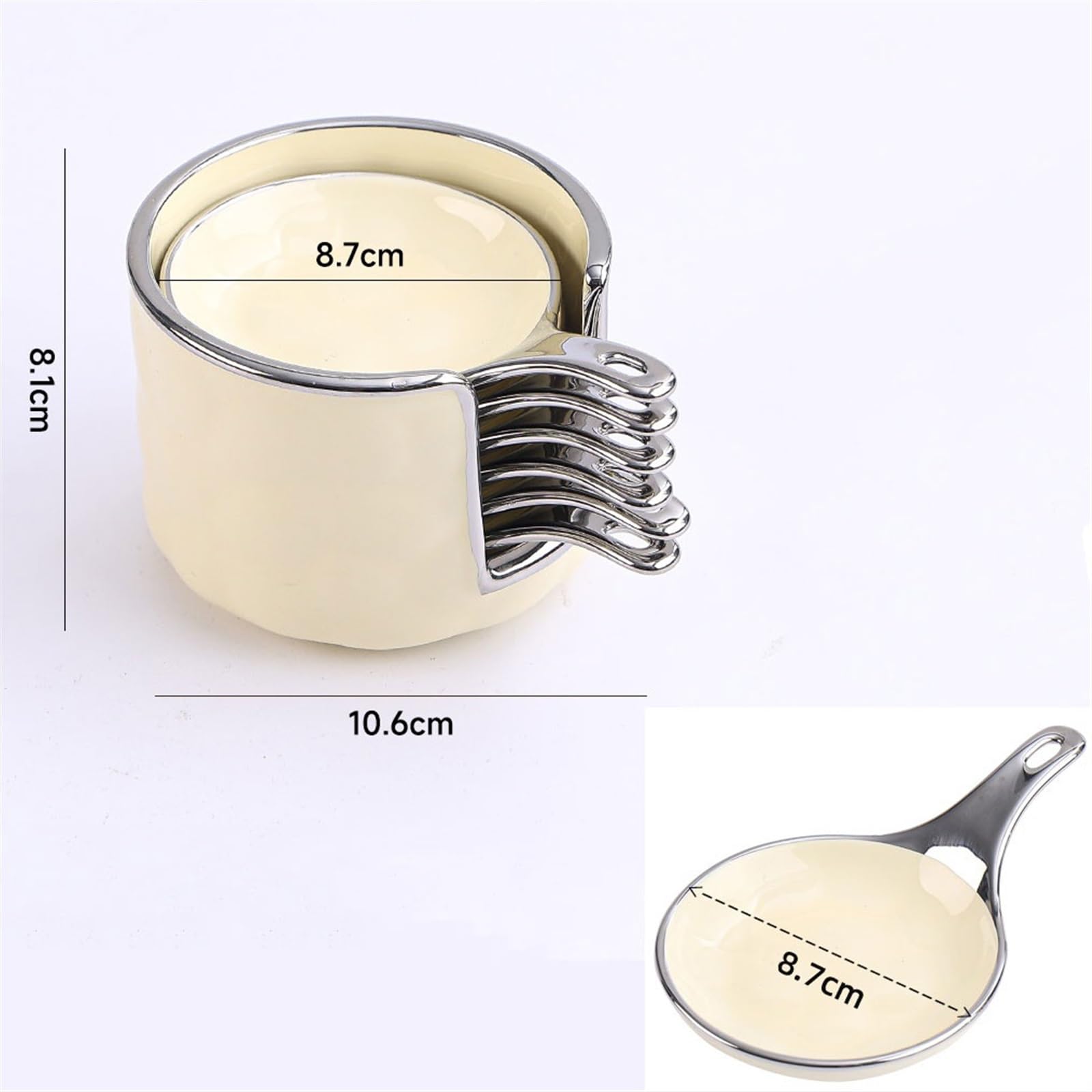 Ciotoline da Snack Piatto for aceto for uso domestico Piatto caldo Ciotola for immersione Piatto for snack in ceramica fine Insalatiera con secchio for la conservazione Piatti Snack Ceramica