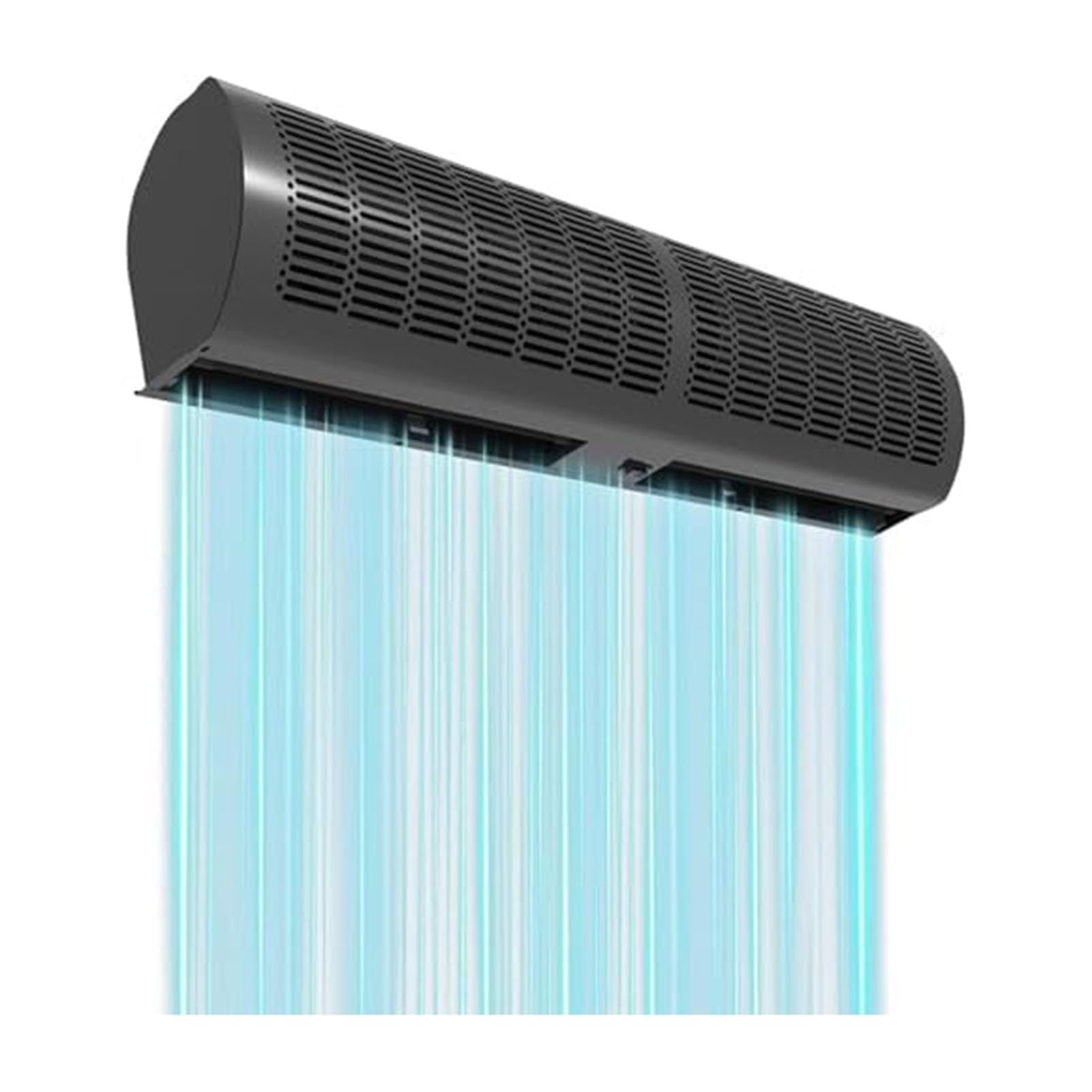 SenhE Vento Naturale Macchina per Cortine d'Aria, Griglia Aspirazione Uniforme Basso Rumore ≤45dB, Multi-Angolo Regolabile per Entrate Negozi e Aree Ricreative, 60-150 cm