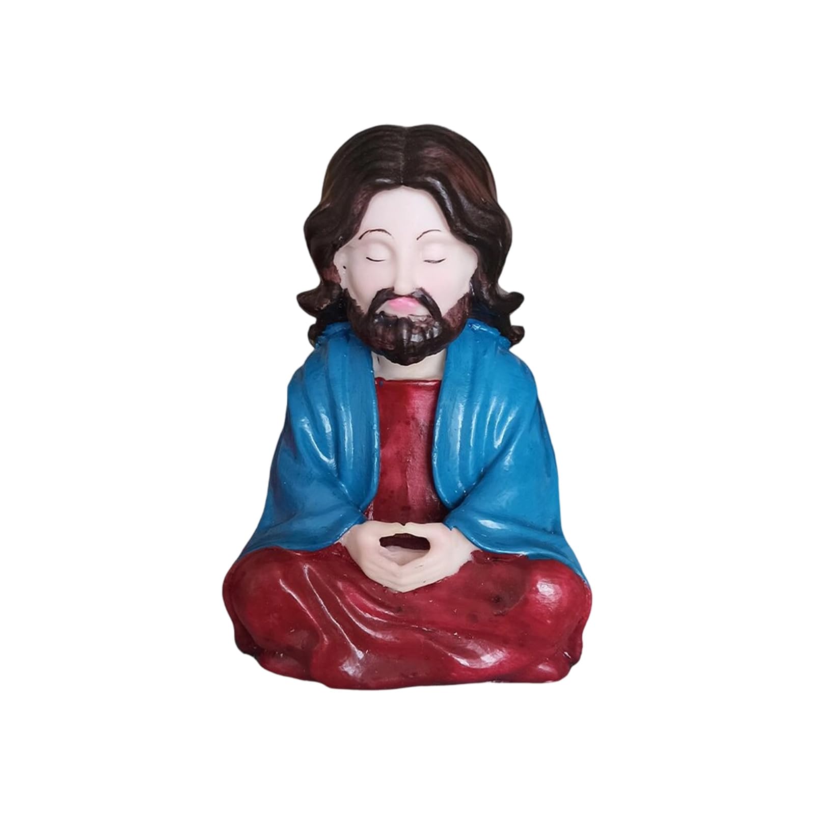 Jazuaiao Jesuses Christs Statue Hand Painted Religious Figurines Meditations Statue Decors Table Ornament Moderns Home Decorations Jesuses