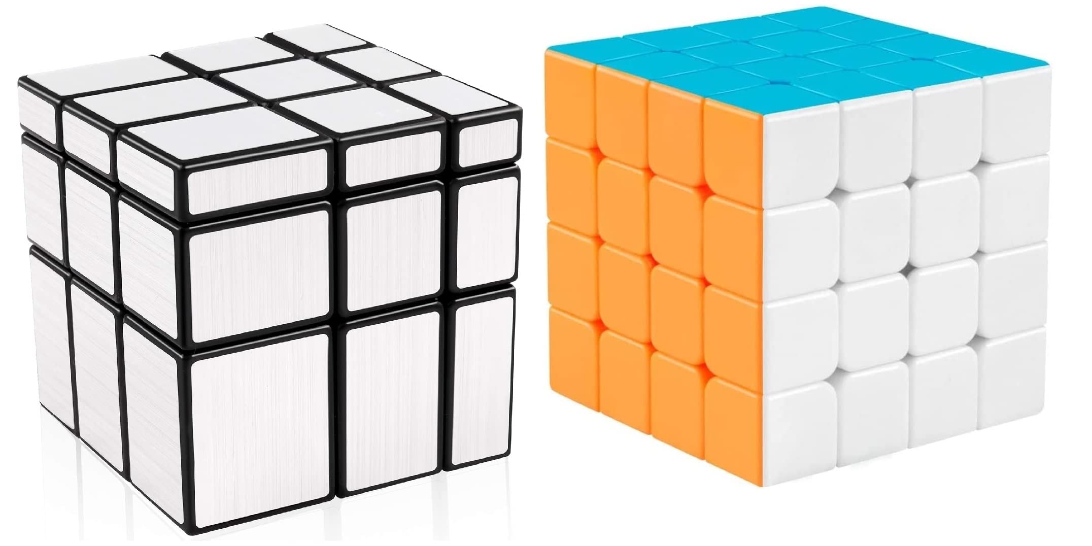 AUTHFORT Mirror Cube 3x3 Speed Cube Puzzle Silver & 4x4 Speed Cube Stickerless Pack of 2 (B0B5LFCQLK) Amazon Price History, Amazon Price Tracker