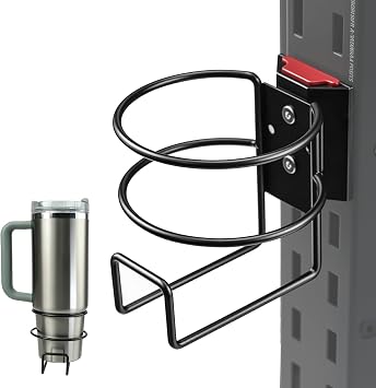 Cup Holder Compatible with ToughBuilt StackTech Toolbox Rail, No-Drill Clip-On Drink Holder, Secure Beverage Mount for Water Bottles, Coffee Cups & Cans, Heavy-Duty Jobsite Accessory