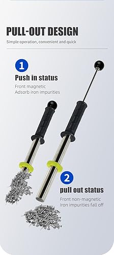 Miniatura 3 de Barra magnética fuerte de limpieza de virutas de barra magnética fuerte varilla magnética industrial absorbente de hierro varilla magnética húmeda y