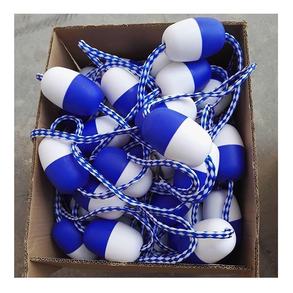 25/50/75/150/300/500/650 Ft Swimming Pool Safety Divider Rope with Hooks & Floaters, Reusable Floating Barrier for Dividing Areas Or Lanes(20m/65ft)