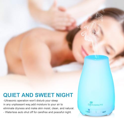 Vista 5 de Diffuserlove Diffuser 2 Pack Essential Oil Diffuser 200ML Remote Control Ultrasonic Aromatherapy Diffuser Mist Humidifiers for Bedroom Office Yoga