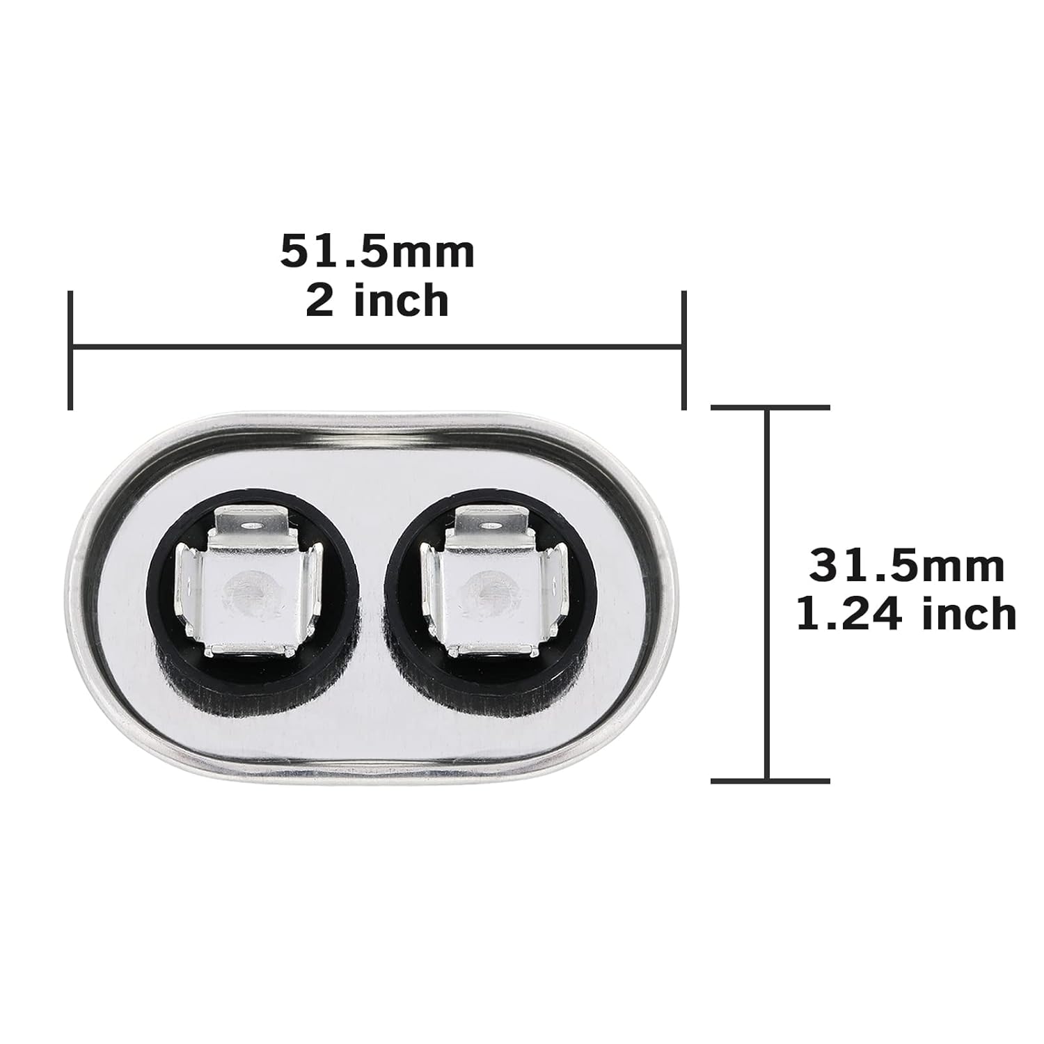 Buy VEXUNGA 5uF 370/440VAC 50/60Hz CBB65 CBB65A Oval Run Start Capacitor 5 MFD 370V/440V Air