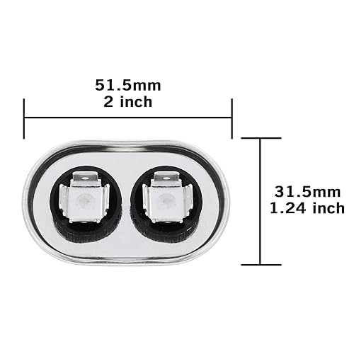 Miniatura 3 de VEXUNGA 7.5uF 370440VAC 5060Hz CBB65 CBB65A Condensador de arranque ovalado 7.5 MFD 370V440V Condensadores de aire acondicionado para unidad de CA,
