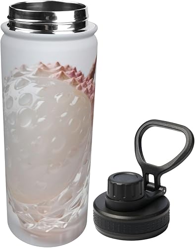 Miniatura 2 de litchi Printed Insulated Water Bottle, 18oz Stainless Steel Funny Travel Mug, Leakproof Hot & Cold for Sports, Gym, Hiking
