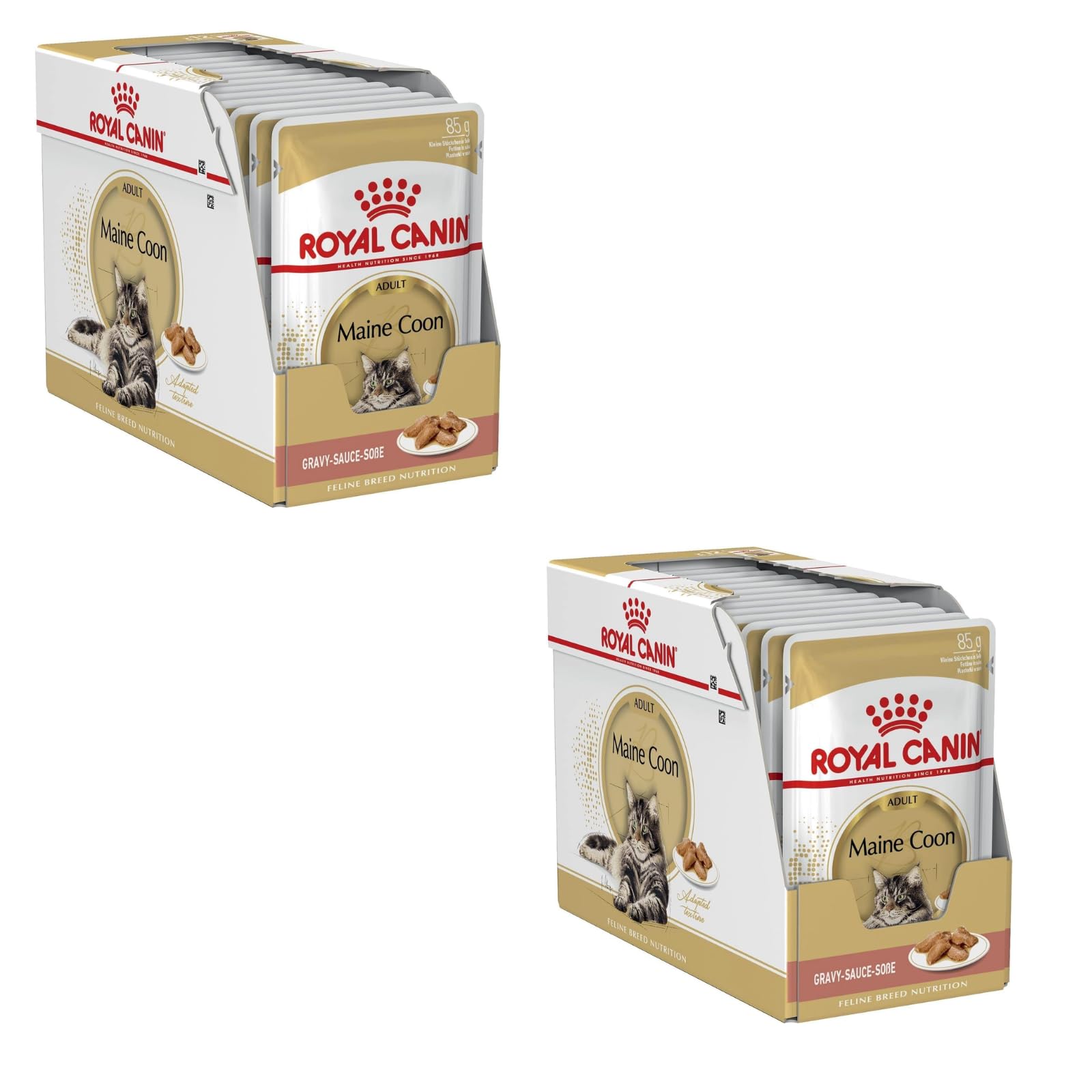 Royal Canin Maine Coon Adult | Doppelpack | 2 x 12 x 85 g | Nassfutter speziell auf die Bedürfnisse von Maine Coon Katzen abgestimmt | In Soße