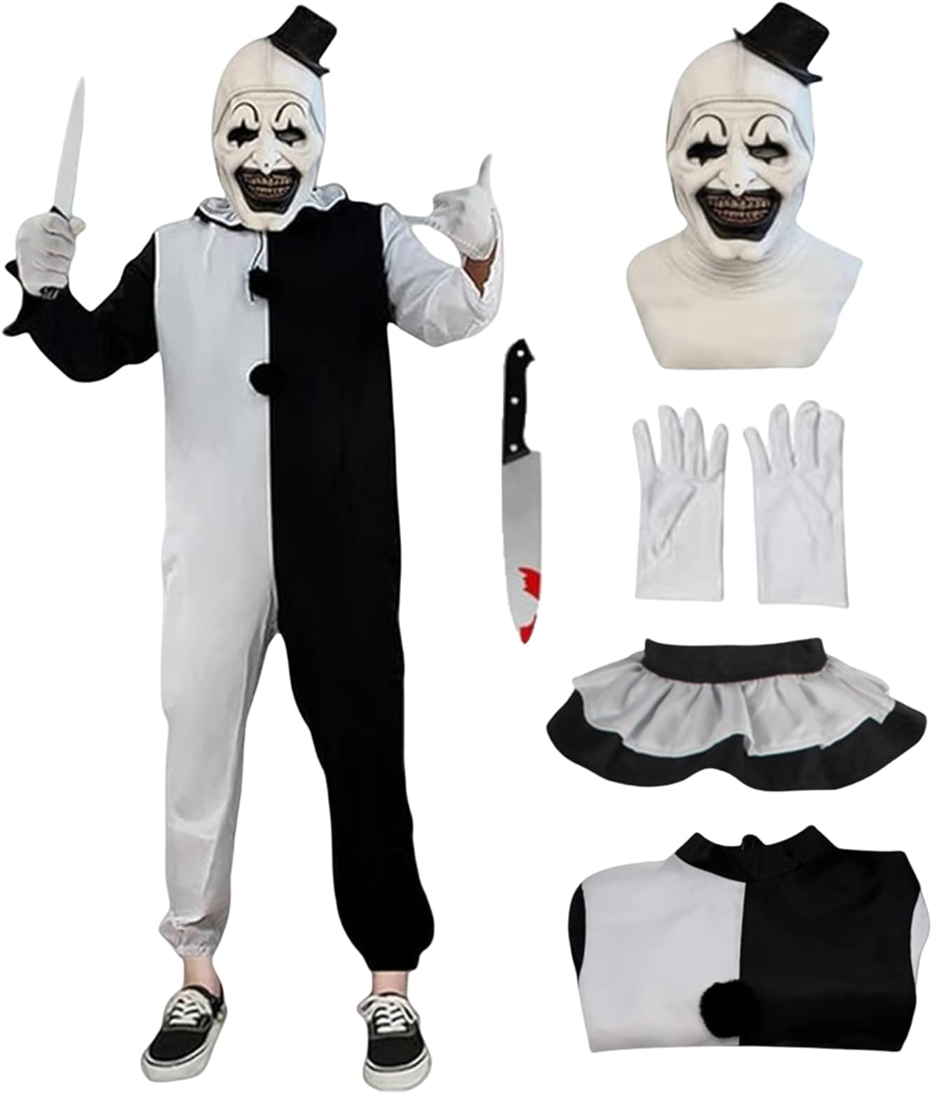 Clown Costume Cosplay Halloween Bodysuit The Killer Clown Cosplay Costume Full Set