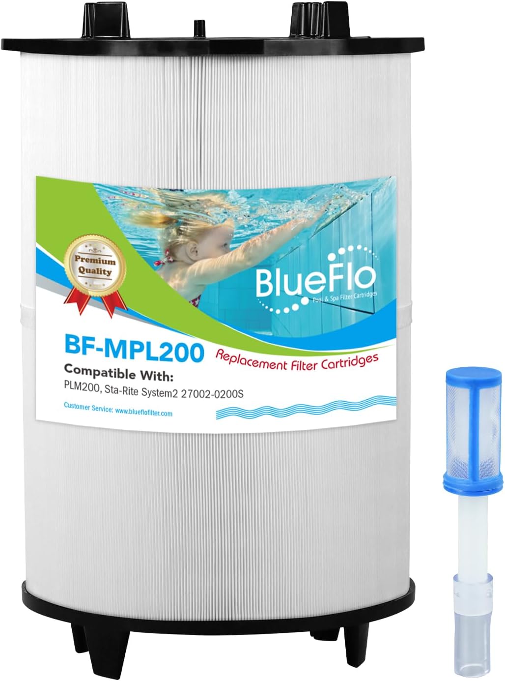 PLM200 Pool Fliter, Replacement for sta-rite 27002-0200S Filter Module, Compatible with sta-rite PLM200 and System 2 Modular Media, with 24800-0121 Air Bleed Assembly, 200 sq.ft