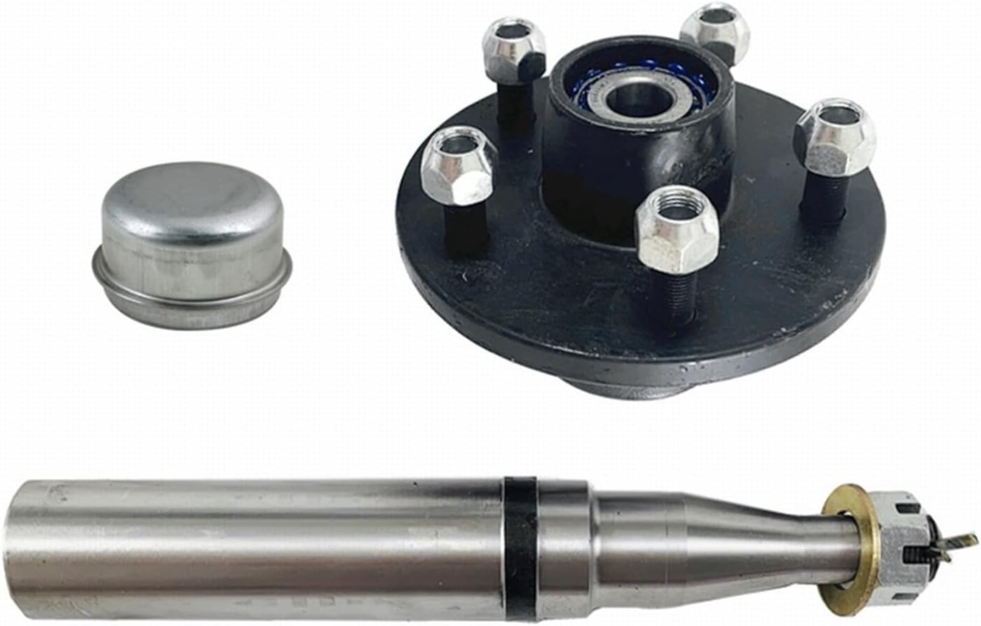 Replacement 5-114.3 Unbrake Trailer Half Axle Shaft Hubs Cap 2000LBS for Pair RV Parts Camper Accessories Caravan Components