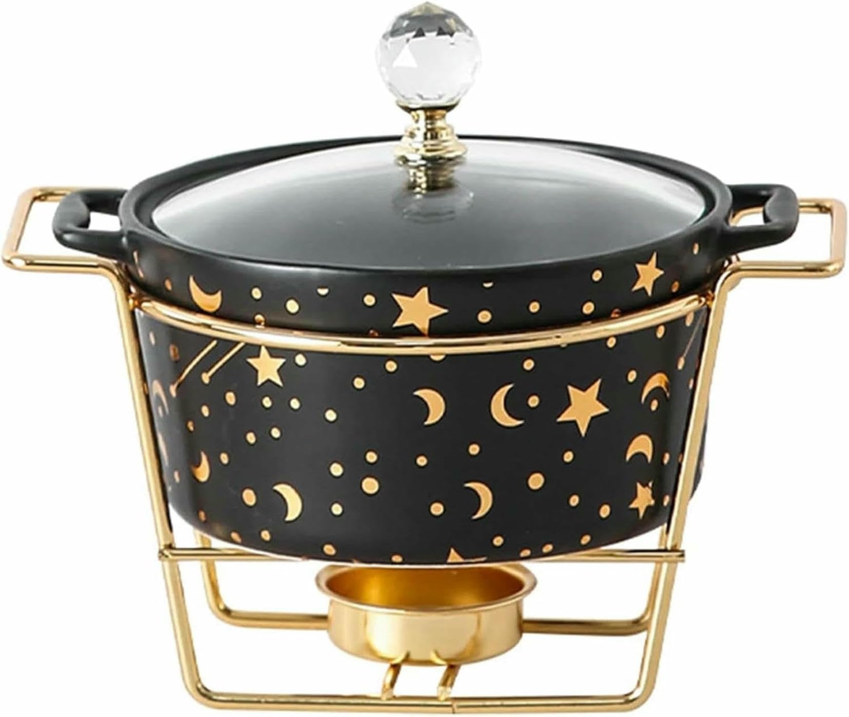Réchaud de buffet céramique transparent pour maintien au chaud restauration maison