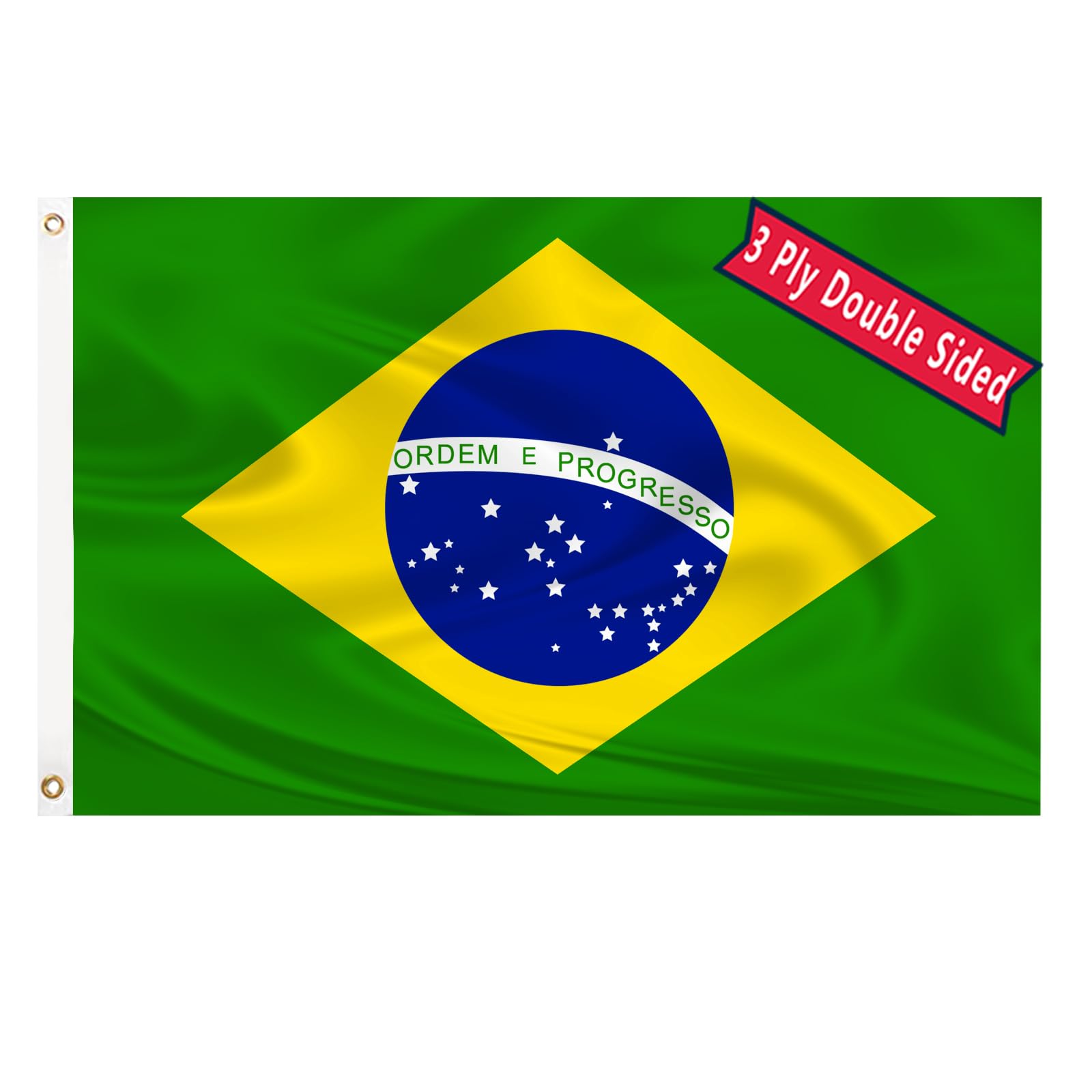 Amazon.com : Brazil Flag 3x5 Three Layer Double Sided Brazilian