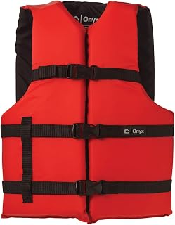 Onyx General Purpose USCG Approved Life Jacket - Adult Universal Fit, Comfortable Boating Vest for Water Sports
