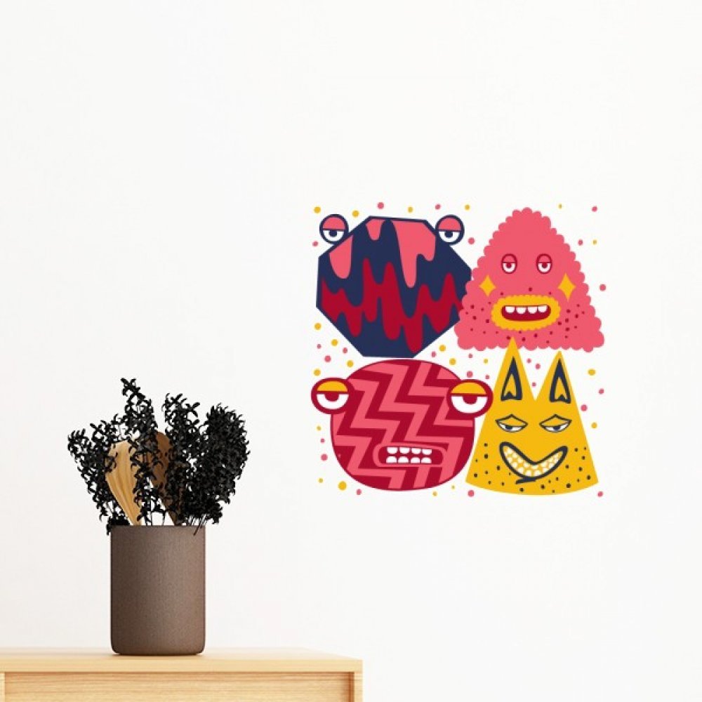 Sticker alien et univers amovible 35cm pour relooker un mur sans abimer la peinture