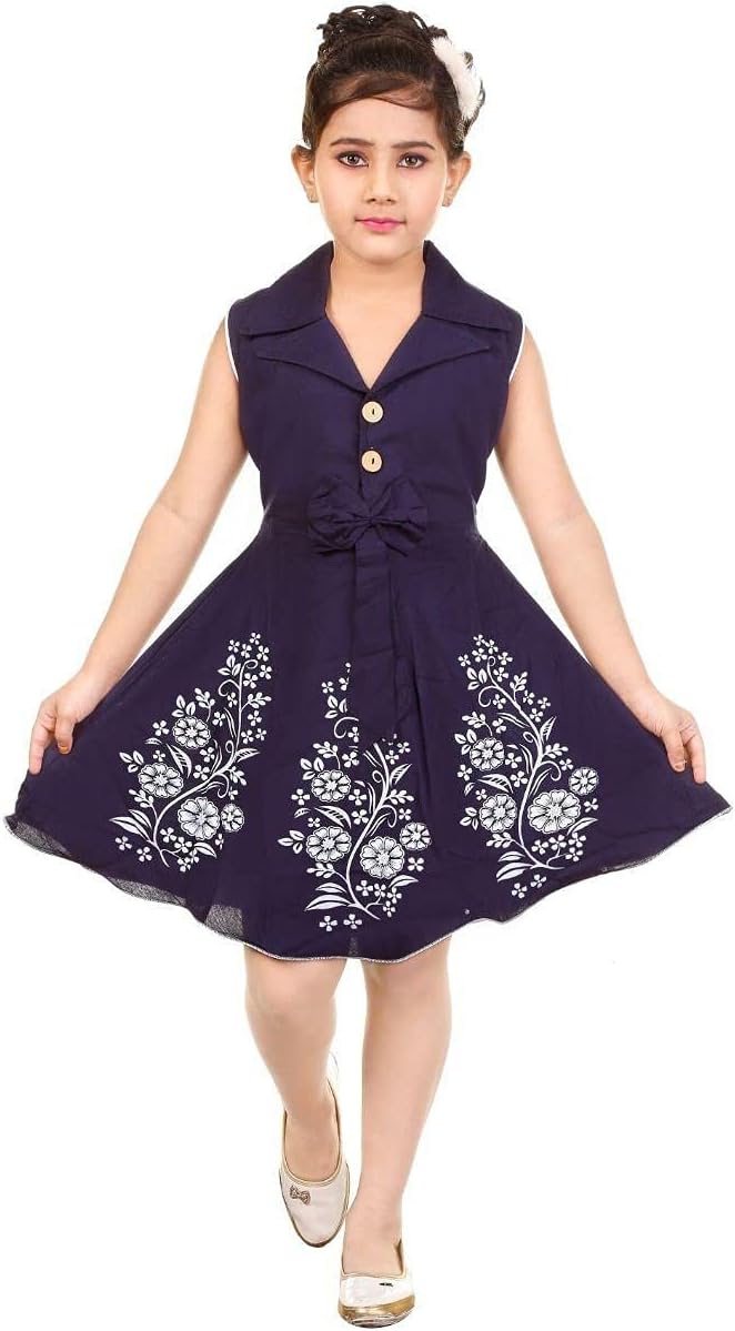 Smartbazar Girl's Pretty Frocks | Kids Casual | Dress | Partyware | (Blue)
