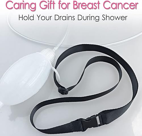 Miniatura 6 de Juego de cordón de ducha para el cuello para mastectomía para cáncer de mama después de abdominoplastia JP, bulbos de drenaje JP, bolsillos,