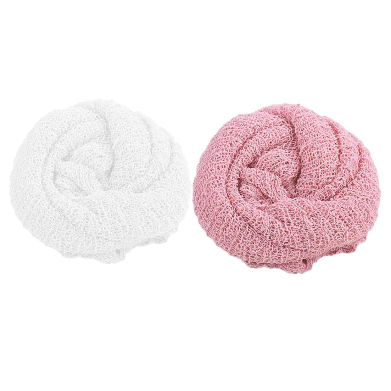 ifundom Set Di 3 Coperte Per Neonati Coperte Per Neonati Traspiranti Panni Da Bagno Per Bambini Fascia Multiuso Bianche 2 Pezzi*3