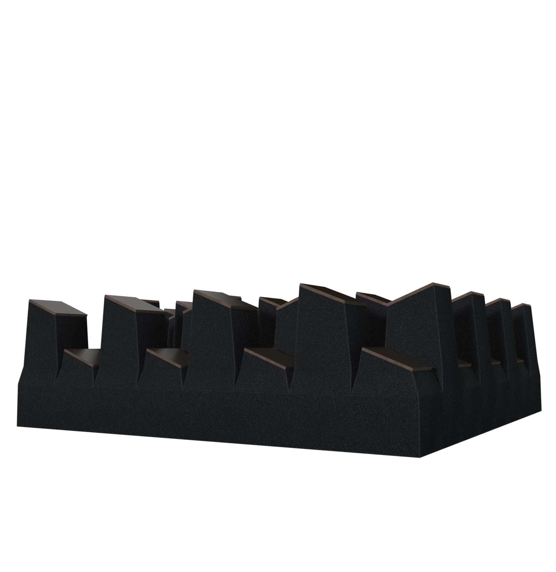 Set di 2 diffusori acustici | Diffusione e assorbimento sonora 2D | 50x50 cm | Pannelli artistici da parete | Controllo del rumore e riduzione dell'eco | [SIRIUS (150mm) | Wengé]