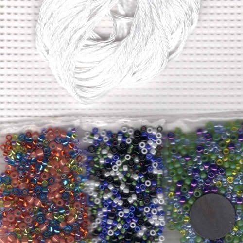 Miniatura 3 de Libélula Huevo abalorio de punto de cruz, diseño de ornamento Kit Mill Hill 2016Spring Bouquet mh181612