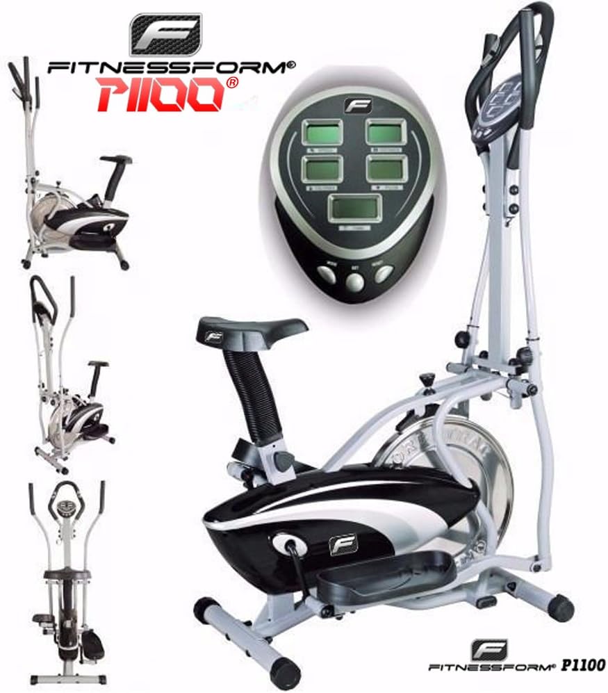 Fitnessformยฎ P1100 Cross Trainer 2-in-1 Fitness Elliptical Exercise Bike (New Model)