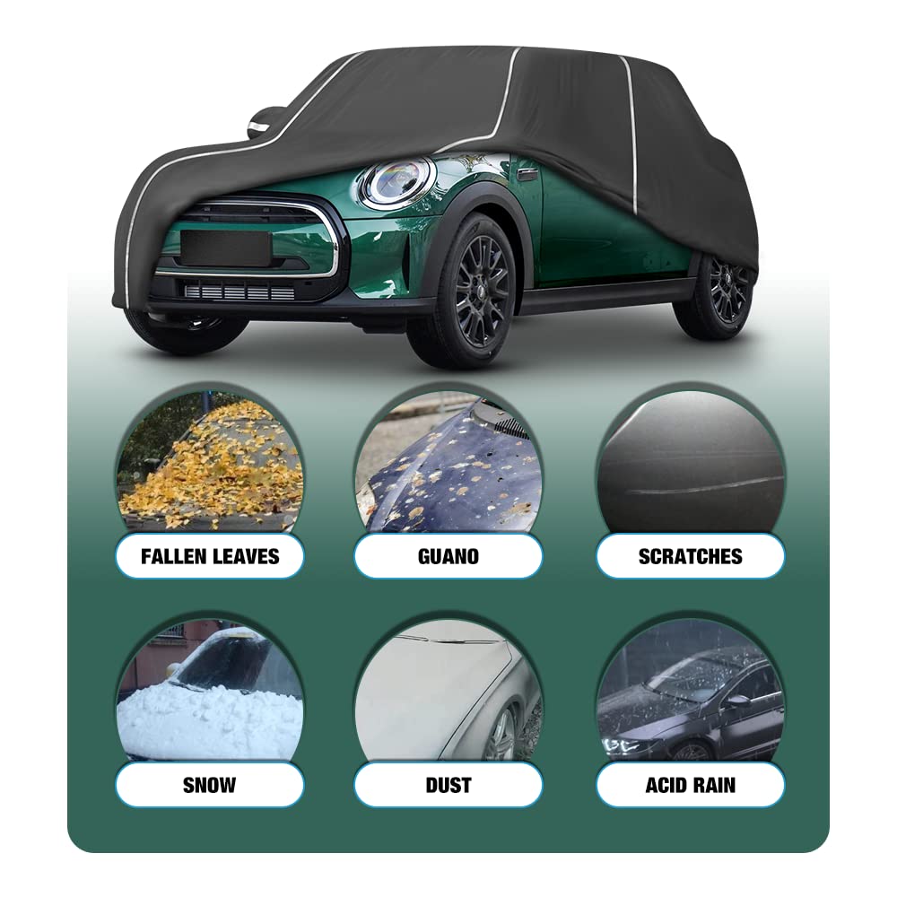 Waterproof Car Cover Compatible for Mini Cooper Cooper S 2-Doors 2002-2024 All Weather 6 Layers Full Car Cover — view 2