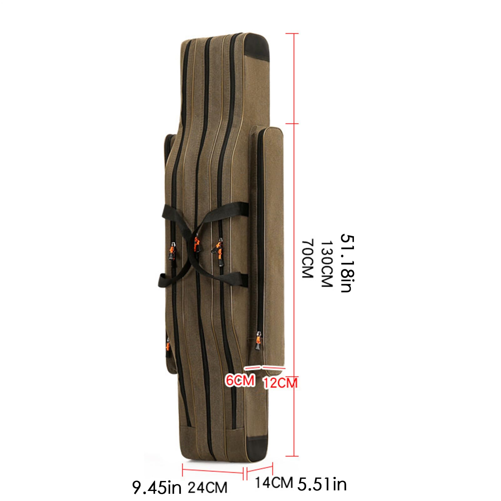 Funda genérica para caña de pescar, portacaña de pescar, bolsa de transporte impermeable para hardware, funda organizador de caña de lona, transportador al aire libre para equipo y equipo