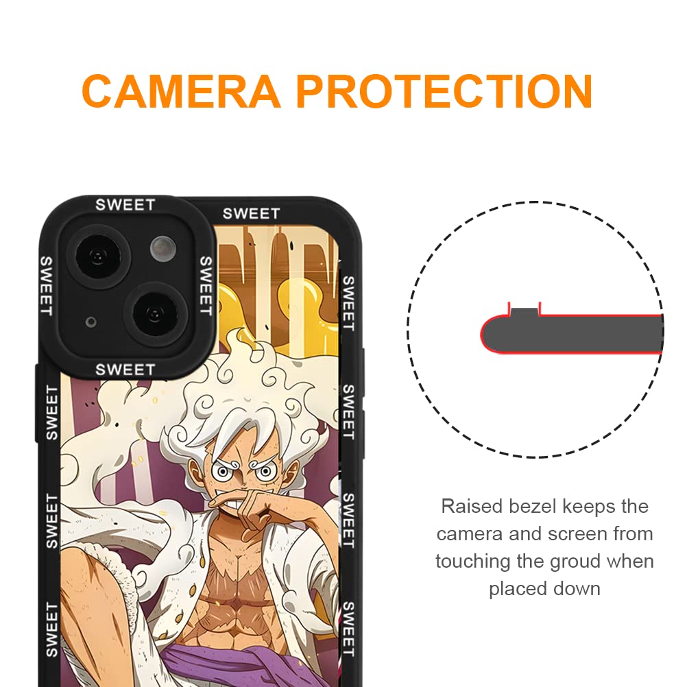 PBNDJVG 2 Confezioni Custodia per Xiaomi Redmi Note 11 Pro(4G/5G) 2022 6.67 pollici, Anime Manga Character Gear 5 Sun God Nika Zoro Motivo Antiurto Protezione Della Lente Case TPUCover, 01