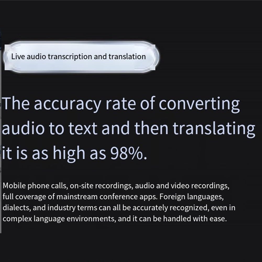 AI Language Translation Earbuds - BT-5.4 Traducteur de casque pour 140 langues - Casque sans fil - Écouteurs étanches IPX6