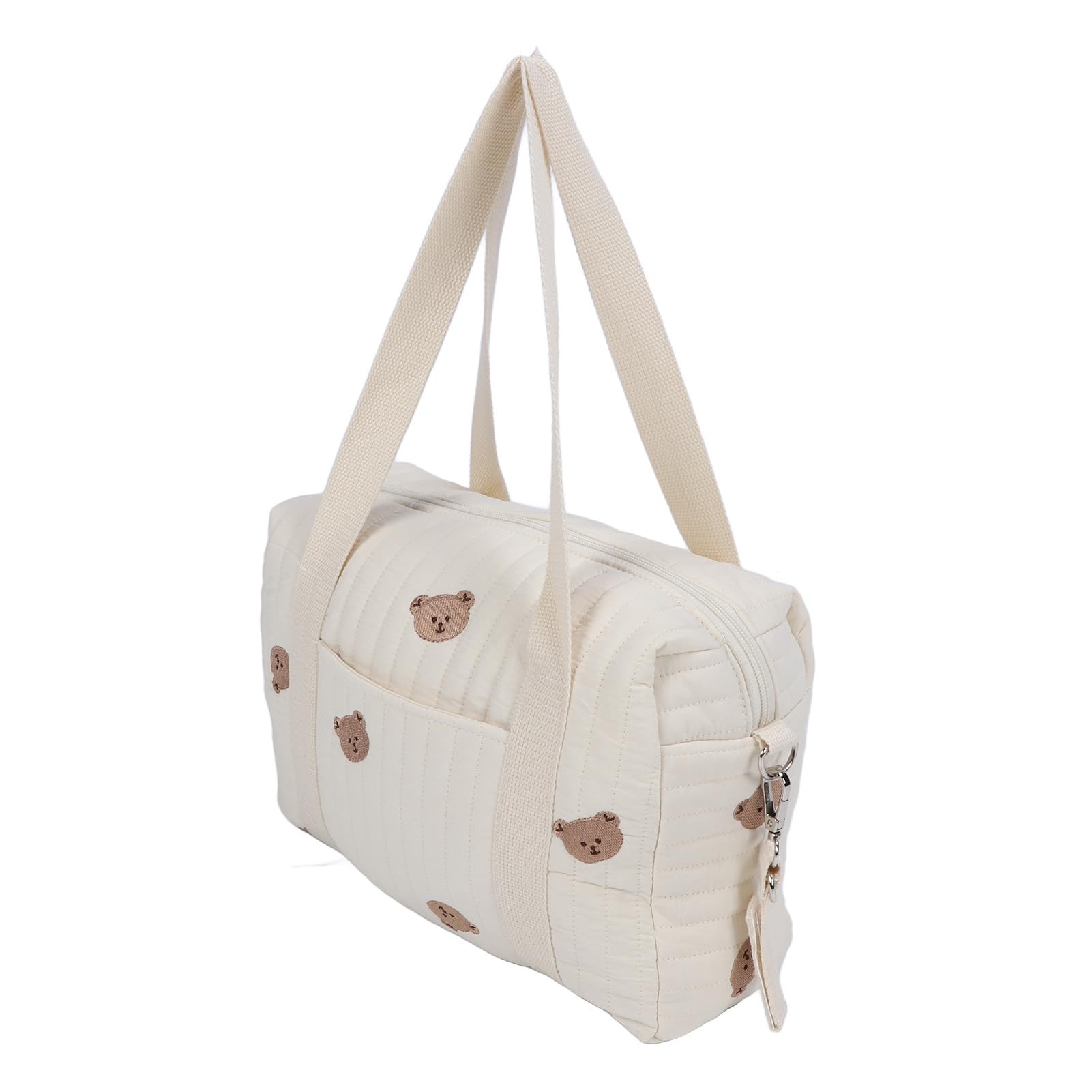 Borsa per passeggino, multifunzione, universale, per passeggino, con ricamo, riutilizzabile, borsa per pannolini (borsa a forma di orso)