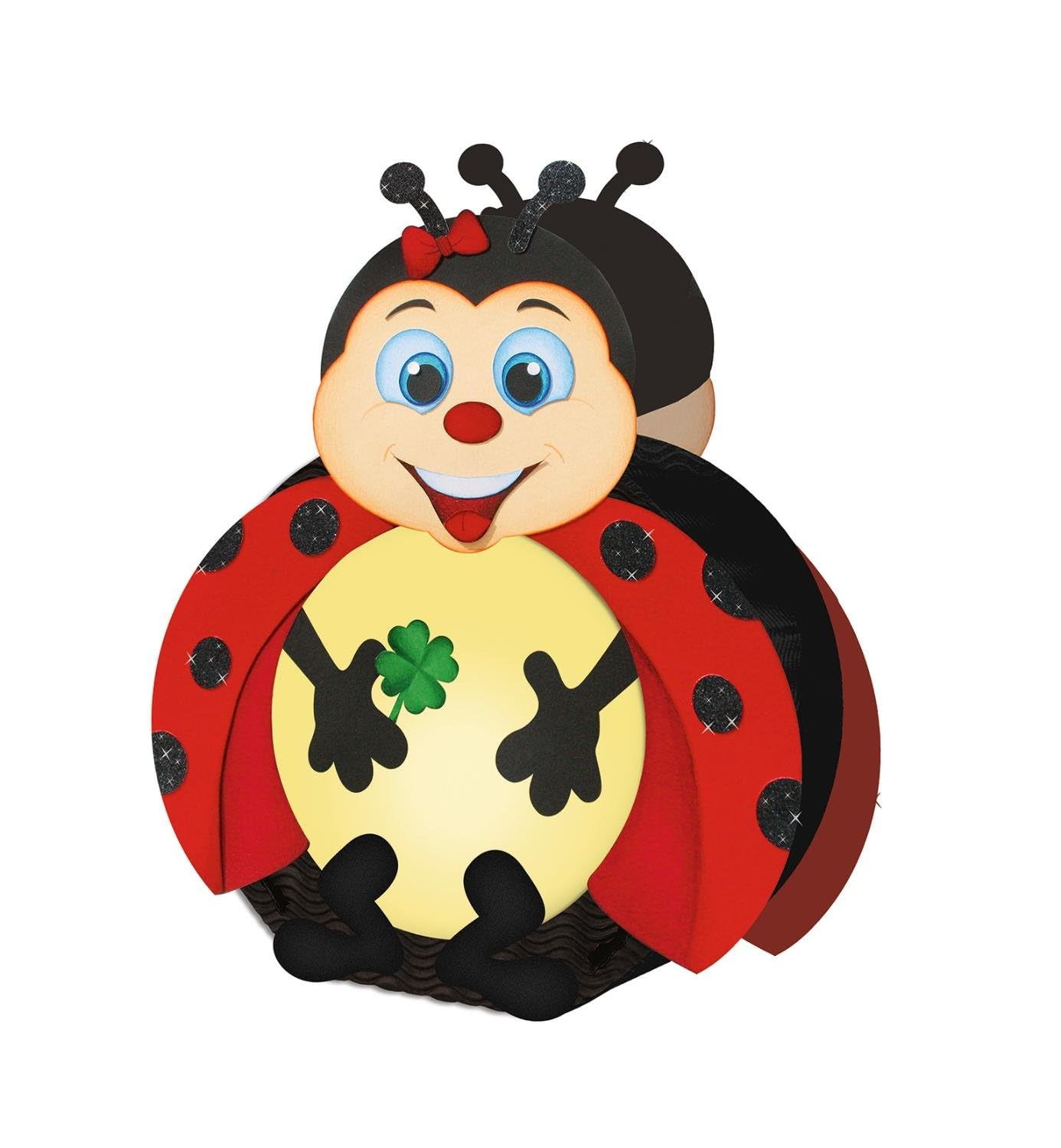 Ursus 18700040 Lanterns Craft Set, Ladybird, Approx. 21.8 x 21 x 10.3 cm, Diameter Approx. 21.8 cm, Includes Template Sheet with Craft Instructions (English language not guaranteed), Ideal for the