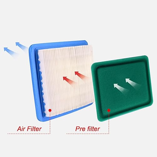 Miniatura 3 de Cartucho de filtro de aire plano Bujía para Briggs & Stratton Engine Repalce 491588s 493537 493537s