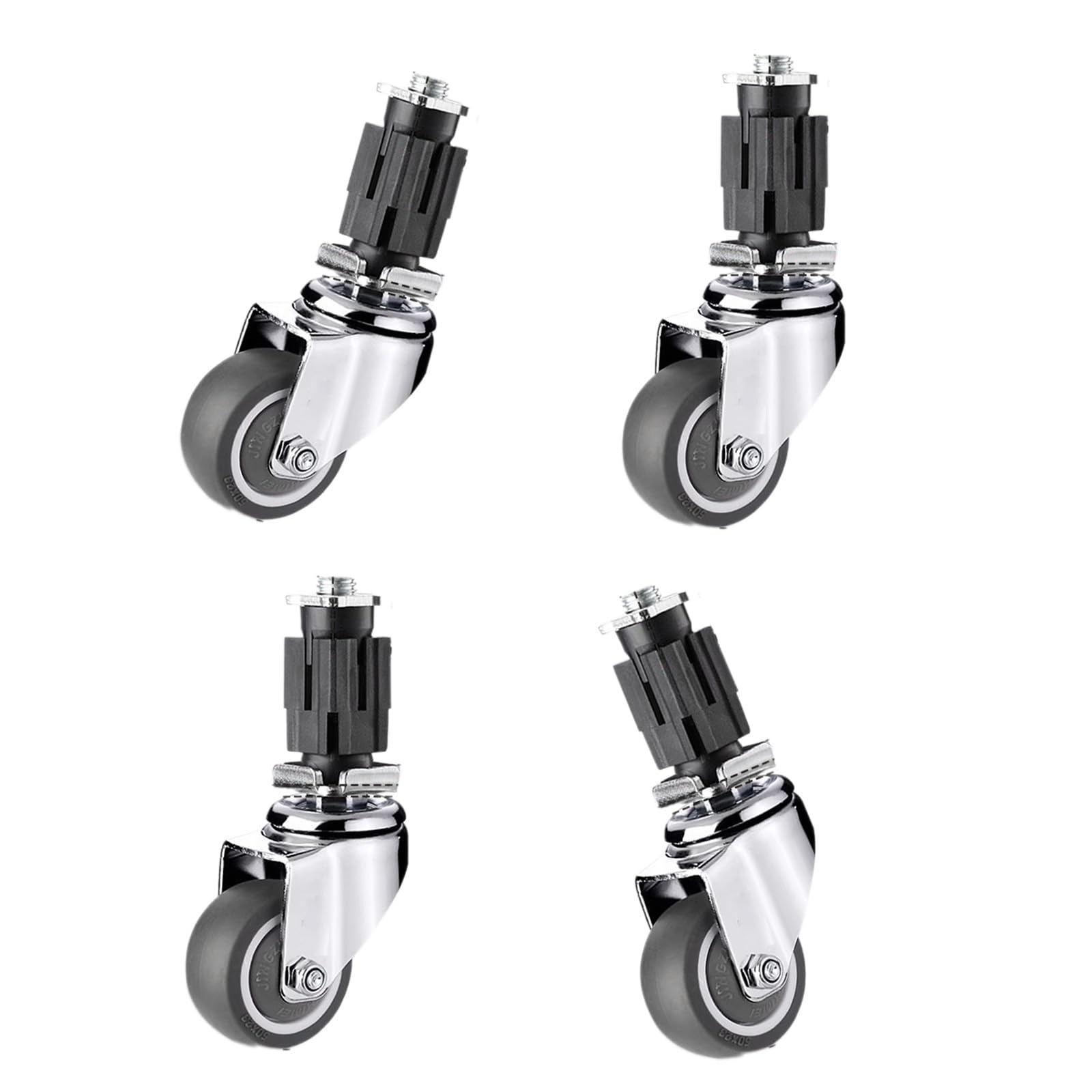 Yugshnkfc 2 Inch 25 Square Tub 4Pcs Furniture Square Tube Wheel Replacement Swivels Casters Furniture Swivels Rollers Office Chair Wheel Caster Quiet Brake Caster