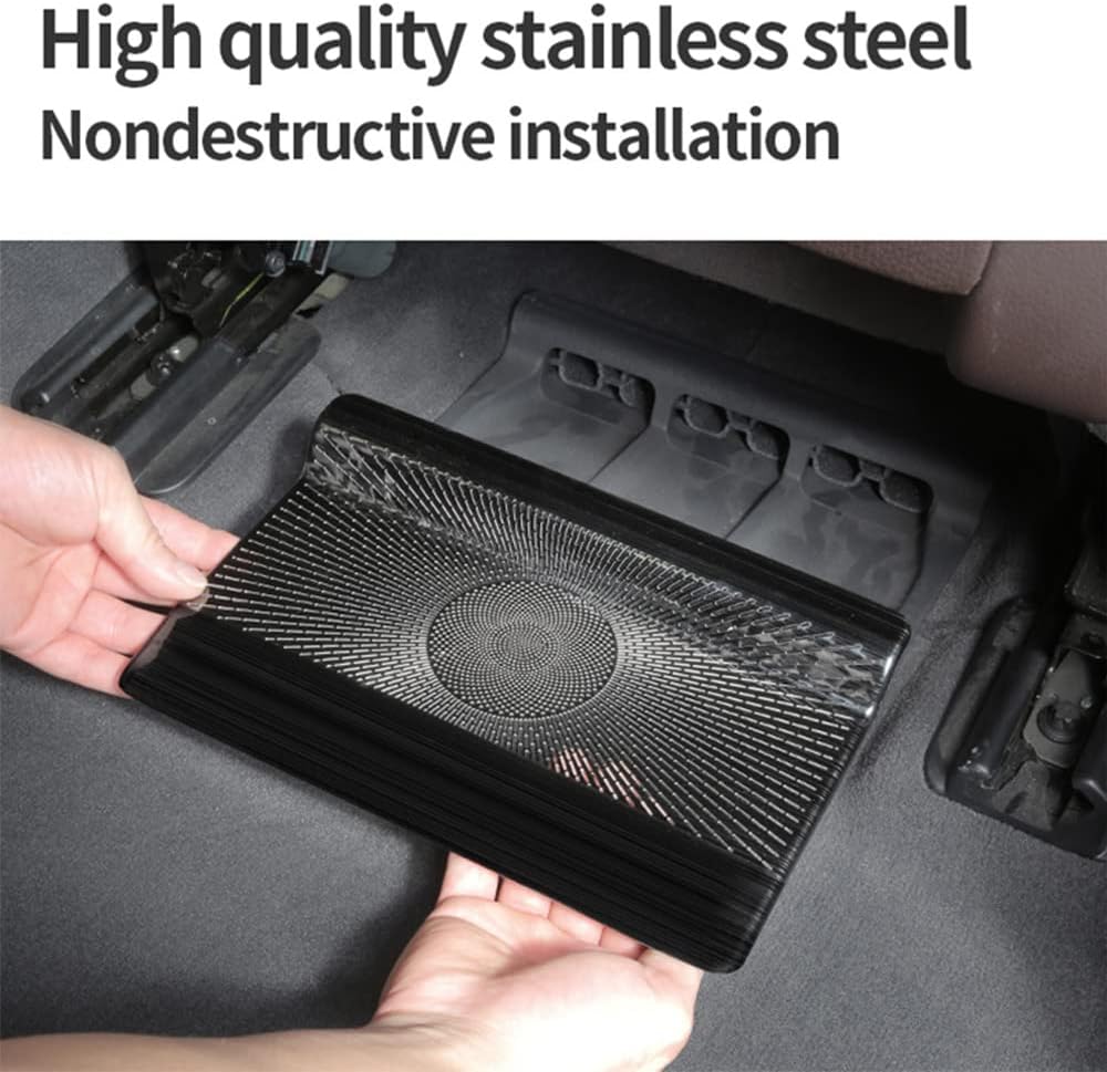 Under Seat Air Conditioning Vent Protective Stainless Steel Cover Trim for Mercedes-Benz GLS450 580 GLS63 AMG X167 GLE580 GLE450 GLE350 GLE53 63 AMG S W167 C167 Interior Accessories (Black)