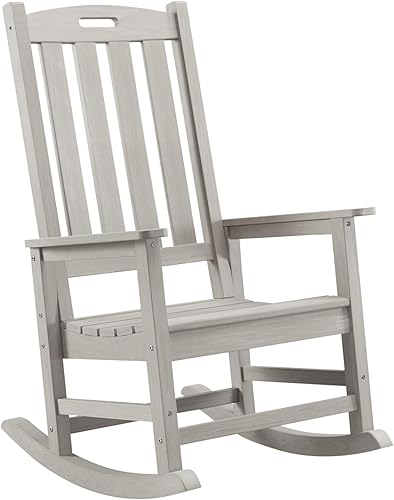 Psilvam Mecedora de gran tamaño para exteriores, con asiento de 21 pulgadas de ancho y respaldo de 32 pulgadas de alto, premontada con la mayoría de