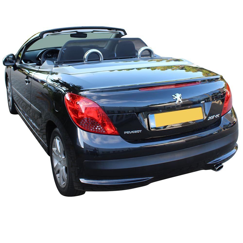 Peugeot Filet Coupe-Vent Compatible 207 CC Noir Filet Anti-remous 100% sur Mesure OEM Qualité Windschott fabriqué aux Pays-Bas