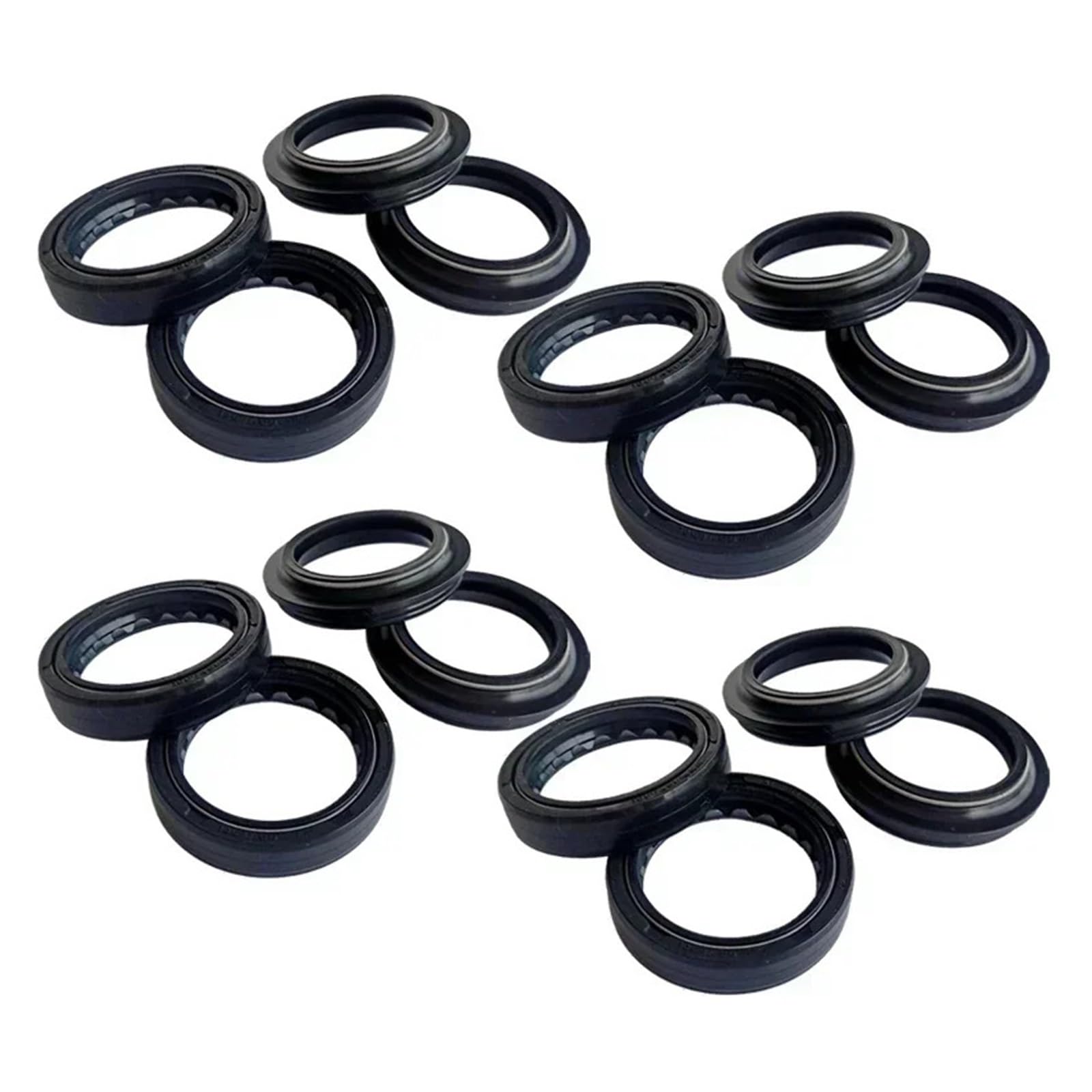 Retenes de sello de aceite for eje de amortiguador de horquilla delantera de motocicleta (41 x 54 x 11 mm, 41 x 54 mm) 41 x 54 mm, cubierta antipolvo for 1200 XB12R FIREBOLT 2004(8pc Seal 8pc Cover)