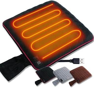 وسادة مقعد ساخنة 5V USB للكراسي المكتبية ، وسادة تدفئة محمولة سوبر دافئة وأعلى ، وسادة مقعد مدفأة ، وسادة مدفأة ، درجة حرارة قابلة للتعديل للمنزل ، الاستاد ، في الهواء الطلق ، 90 دقيقة